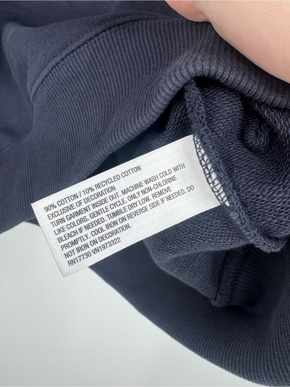 PARKE X Target Navy Oversized Logo Crewneck Minimalist Sweatshirt Women’s S/M - Picture 5 of 6